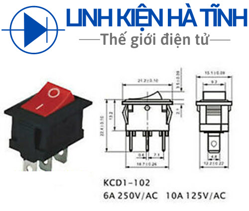 CÔNG TẮC 3 CHÂN kcd1-102